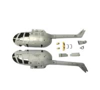 Pièces de Rechange for hélicoptère RC Ear C186 BO105 E120, pales, Train d'atterrissage, Moteur, Coque, roulement, hélice, auvent, Plateau cyclique for hélicoptère RC(Shell Gray)