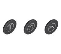 GROHE Capuchons pour boutonnière SmartControl Euphoria – Lot de 3 – Noirs