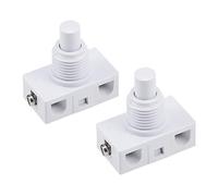 Pièces de rechange Interrupteur à bouton-poussoir à pédale en ligne, interrupteur à pied marche/arrêt for éclairage de lampe UFO blanc 2 pièces