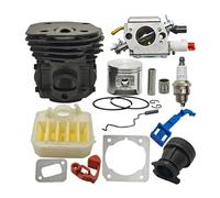 Pièces de rechange Kit de filtre à for carburateur à piston de cylindre de 45 mm, adapté aux tronçonneuses HUS 353 351 350 346 346XP 345 340 et joint de collecteur d'admission