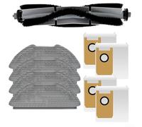 Pièces de rechange pour aspirateur avec brosse à rouleau, sacs à poussière et chiffons pour aspirateur robot Airrobo GT21 avec installation facile