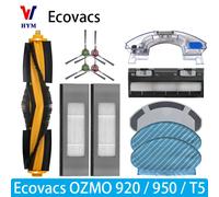 Pièces de rechange pour aspirateur Ecovacs Debot OZMO T5 / 920 / 950, brosse latérale principale, réservoir d'eau, roulette, filtre, vadrouille 1PCS