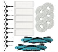 Pièces de rechange pour aspirateur pour Conga 11090, accessoires pour robot aspirateur avec 2 brosses à rouleau, 6 chiffons de serpillère, 5 filtres Hepa, 10 brosses latérales