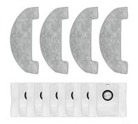 Pièces de rechange pour aspirateur robot, 4 serpillères et 6 sacs pour aspirateur Mybot X9 Pro en microfibre et sabot de collecte de poussière - Installation pour animaux domestiques et maisons