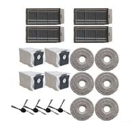 Pièces de rechange pour aspirateur robot Dreame L50 Pro Ultra - Ensemble de rechange avec chiffons en microfibre, filtres HEPA, brosses latérales, sacs