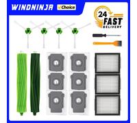 Pièces de rechange pour aspirateur robot iRobot Roomba I2/ I3/ I4/ I6/ I7/ I8/ E5/ E6/ E7 : filtre HEPA, brosse principale, brosse latérale, sac à poussière. 2PCS Filter