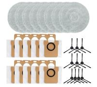 Pièces de rechange pour aspirateur robot JONR pour t5 Pro, y compris brosses principales, serpillères, sacs à poussière et filtres HEPA pour sols durs (B)