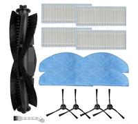 Pièces de rechange pour aspirateur robot Laresar Mars01 avec balai, brosse principale, brosses latérales, filtres HEPA, kit de chiffons, accessoires pour nettoyage en profondeur des sols durs et des