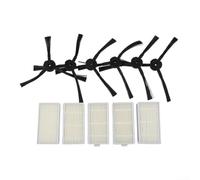 Pièces de rechange pour aspirateur robot SilverCrest pour SSR 3000 A1, 6 brosses latérales et 5 filtres pour maintenir les performances de nettoyage et la filtration de la poussière