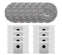 Pièces de rechange pour aspirateurs Ecovacs pour robots Deebot T30C Pro Omni/T30C Pro - Comprend 6 chiffons de nettoyage et 8 sacs à poussière