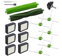 Pièces de rechange pour aspirateurs iRobot Roomba i7 i7+ i3 i3+ i4 i4+ i5 i5+ i6 i8 i1 i2 e5 e6 e7 série J, roulettes avant, brosses en caoutchouc, 6 filtres, 6 brosses latérales