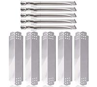 Pièces de rechange pour barbecue Nexgrill 5 brûleurs 720-0888, 720-0888N, Nexgrill 4 brûleurs 720-0830H, Members Mark 720-0882D, grille de remplacement en acier inoxydable avec boucliers et tubes de brûleur.