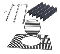 Pièces de rechange pour barbecue Weber Spirit 300 Series avec boutons de brûleur avant, barres de flavorizer de 38,9 cm et tuyau de brûleur en acier inoxydable et grille en fonte Accessoires pour