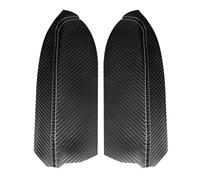 Pièces de rechange pour boîte de rangement d'accou Housse De Protection En Cuir Texturé Carbone Pour Portes Et Accoudoir Central, 2 Pièces, Pour Toyota Pour Prius 2004-2009(Door Armrest White Line)