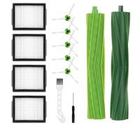 Pièces de rechange pour brosses série Aspirateur i7 i7+ i3 i3+ i4 j7 E5 E6 E7 1 Paire de Brosses en caoutchouc, 4 Filtres, 5 brosses latérales，kits de remplacement