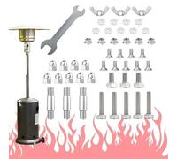 Pièces de rechange pour chauffage de terrasse - Réflecteur - Accessoires ronds en forme de parapluie - Pyramide - Kit de chauffage - Ensemble de boulons et d'écrous