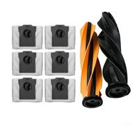Pièces de rechange pour Dreame Aqua10 : 2 brosses rouleau et 6 sacs à poussière - Compatible avec le kit d'accessoires pour aspirateur robot aqua 10 Ultra RLH31CE RLH71DE