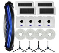 Pièces de rechange pour Ecovacs pour deebot N30 PRO pour aspirateur robot omni - Brosse à rouleau, tampons filtrants Hepa, sacs poubelle (A)