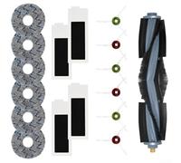 Pièces de rechange pour Ecovacs pour deebot pour t20 pour aspirateur robot omni T20e ensemble d'accessoires avec brosse principale, filtre, brosses latérales, chiffons réutilisables 17 pièces