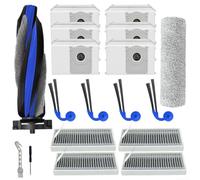 Pièces de rechange pour ECOVACS pour Deebot X12 pour OmniCyclone/X12 Pro pour Omni, kit avec brosse principale, rouleau serpillère, 4S pour filtres HEPA, 6 sacs à poussière, 4S brosses latérales,