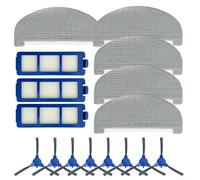 Pièces de rechange pour Eufy pour RoboVac avec brosses latérales, chiffons et filtres, kit d'accessoires d'entretien essentiels pour un nettoyage en profondeur