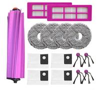Pièces de rechange pour Eureka J15 et MIDEA pour aspirateur robot V16, sacs à poussière de 3,3 L, brosse latérale principale, filtre, kit de chiffon de nettoyage (A)