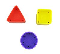 Pièces de rechange pour Fisher-Price Busy Activity Walker FYK65~1 carré jaune, 1 triangle rouge et 1 cercle violet