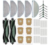 Pièces de rechange pour iRòbòt Ròòmba 104 Combo, accessoires pour Ròòmba 105 Combo, pour robot Ròmba Vacuum 2 Essential Q0520, 2 brosses à rouleau, 5 tampons de serpillère, 6 filtres HEPA, 6 brosses