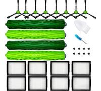 Pièces de rechange pour iRobot Roomba Evo Combo E5 E6 i1 i2 i3 i4 i5 i6 i7 i8 J5 J7 J8 Plus, lot de 2 brosses en caoutchouc 8 filtres/HEPA 8 brosses latérales.