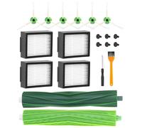 Pièces de Rechange pour iRobot Roomba i7 i7+ i3 i3+ i4 i4+ i6 i6+ j7 j7+ i8 i8+ E5 E6 Aspirateur, Accessoires Remplacement de Brosse pour Roomba, 4 Filtre, 6 Brosses Latérales, 2 Brosses en Caoutchouc