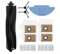 Pièces de rechange pour Laresar pour robot aspirateur L6 Nex, brosse principale, 4 sacs à poussière, 2 lingettes lavables, 2 brosses latérales, accessoires d'entretien et de nettoyage