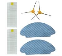 Pièces de rechange pour MEDION MD 20041 S12 SW et pour aspirateur robot MD 19601, y compris 2 brosses latérales, 2 filtres, 2 serpillères en tissu
