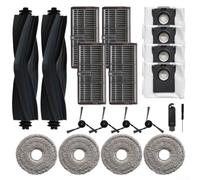 Pièces de rechange pour MOVA P10 Pro pour p50 Pro Ultra pour dreame L40 pour x40 Ultra - Kit d'accessoires avec brosse principale, brosses latérales, filtres, tampons de serpillère, sacs à poussière