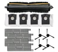 Pièces de Rechange pour Mova Z5 Pro/Z50 Ultra Robot Aspirateur, Ensemble de 13 Pièces avec Brosse principale, Brosses Latérales, Filtres et Sacs à Poussière, Plastique ABS et Tissu Non Tissé, pour
