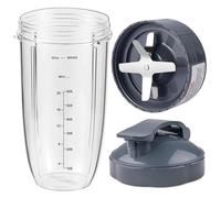 Pièces de Rechange pour NutriBullet, Cup Gobelet et Lame de Remplacement pour Nutribullet Pro 900 et 600 Watt, Lame Extracteur, Gobelet et Couvercles Rabattabl Compatibles avec Nutribullet 32oz
