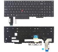 Pièces de Rechange pour Ordinateur Portable WJH Version américaine Clavier pour Lenovo ThinkPad E580 E585 E590 E595 T590 P53S L580 L590 P52 P72 P53 P73 Claviers de Remplacement