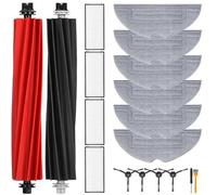 Pièces de Rechange pour Roborock S8/S8 Plus/S8+ Accessoires pour Roborock avec 6 Chiffons de Nettoyage Antibactériennes à Ions d'argent, 4 Filtres, 4 Brosses Latérales, 2 Brosses Principales