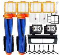 Pièces de rechange pour Shark AV2501S AV2501AE AV2511AE RV2502AE AV2510AOUS RV2520AOUS RV2610WA RV2610WD Kit d'accessoires avec brosse principale, couvercle de rouleau, brosse latérale, filtres