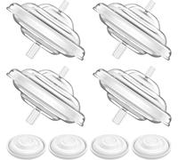 Pièces de Rechange pour Tire-Lait Compatibles Spectra S1 S2 9 Plus et Ameda Mya - 4 Protecteurs Anti-Retour + 4 Membranes en Silicone - Sans BPA - Système Fermé - Accessoires Non Originaux Spectra