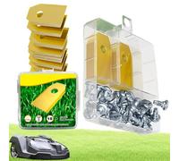 Pièces de rechange pour tondeuse à gazon, robot de rechange multi-usages, 1 ensemble de tondeuses à gazon en acier inoxydable résistant pour tondre, entretien du jardin, enlever les brosses, entretien