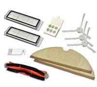 Pièces de rechange pour Xiaomi Roborock S5 S50 S51 S55 E20 E25 E35 Xiaomi Mi Robot Accessoires compatibles avec Roborock HEPA Filtre Brosse principale Lingettes Brosse latérale 15 pièces