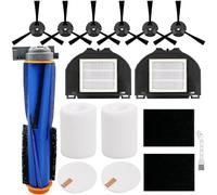 Pièces de rechange RV2310AE pour aspirateur robot Shark AV2310AE RV2310AE RV2320S UR2350AE RV2300S 1 rouleau brosse principale, 2 ensembles de filtres en mousse, 2 filtres, 6 brosses latérales (pas