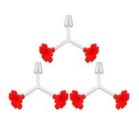 Pièces de remplacement de l'alimentation en colibris, pièces d'alimentation en colibris - 3 pièces Anti-Antim Flower Hummingbird Feeder - Accessoire d'observation d'observation sans dalage pour le jar