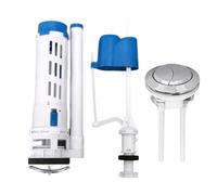 Pièces de remplissage de WC, kit de réparation de réservoir de chasse d'eau, valve de chasse d'eau, ensemble de bouton pour valve de chasse d'eau avec kit de rénovation (28 mm)