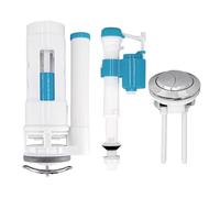 Pièces de remplissage de WC, kit de réparation de réservoir de chasse d'eau, valve de chasse d'eau pour toilettes, kit de boutons de chasse d'eau et set de rénovation pour réservoir (haute pression 28