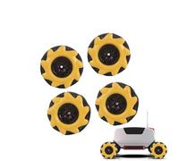 Pièces De Robot Mecanum Wheels,Pièces De Voiture Robot Mecanum Wheel | Roue motrice du robot Roues Omni,2 paires de roues omnidirectionnelles de châssis de Robot, composants de jouets de roue de 48mm,