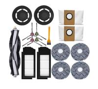 Pièces de sacs à poussière de filtre Hepa de récipient de poussière de tissu de vadrouille de brosse latérale principale d'aspirateur, compatibles avec les accessoires Ecovacs Deebot X1 OMNI/TURBO (C