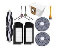 Pièces de sacs à poussière de filtre Hepa de récipient de poussière de tissu de vadrouille de brosse latérale principale d'aspirateur, compatibles avec les accessoires Ecovacs Deebot X1 OMNI/TURBO (C