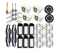 Pièces de sacs à poussière de filtre Hepa de récipient de poussière de tissu de vadrouille de brosse latérale principale d'aspirateur, compatibles avec les accessoires Ecovacs Deebot X1 OMNI/TURBO (C