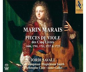 Pieces de viole des cinq livres : 1686, 1711, 1717 & 1725